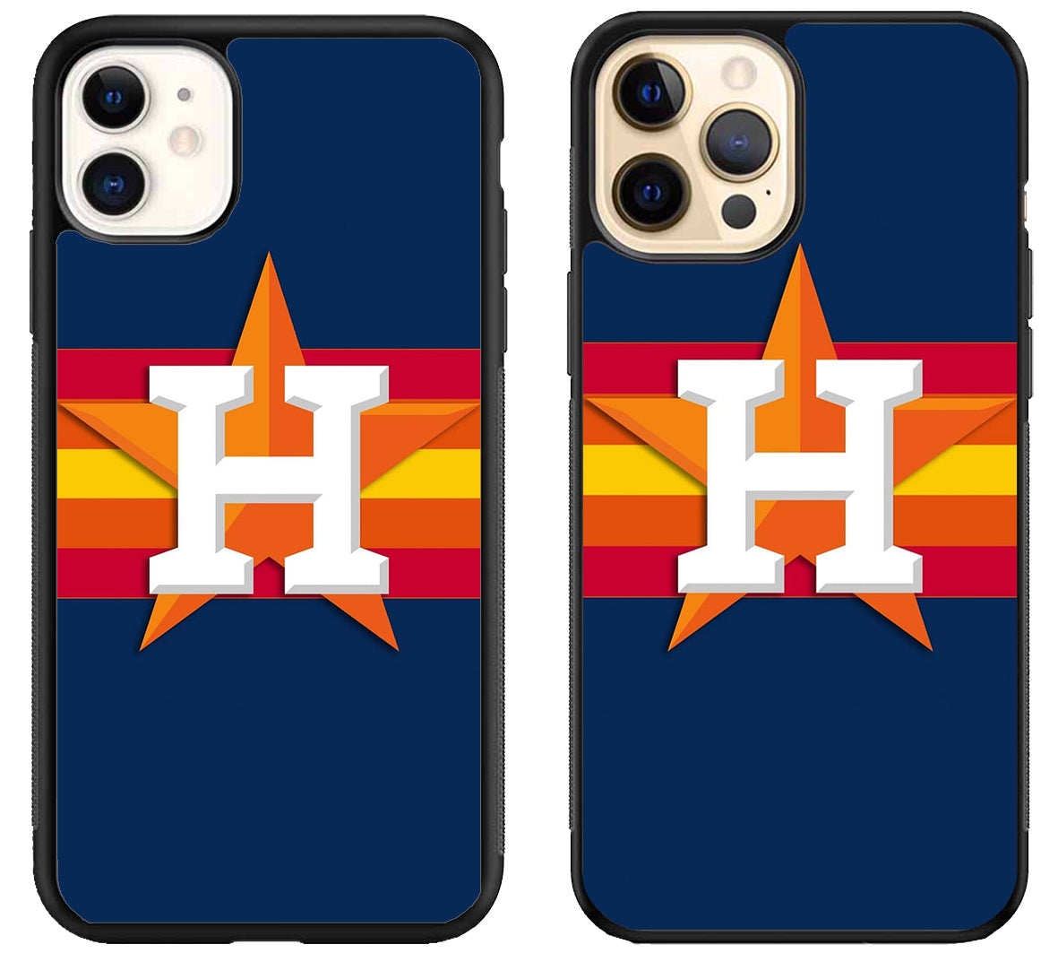 Houston Astros Logo Striped iPhone 12 | 12 Mini | 12 Pro | 12 Pro Max Case