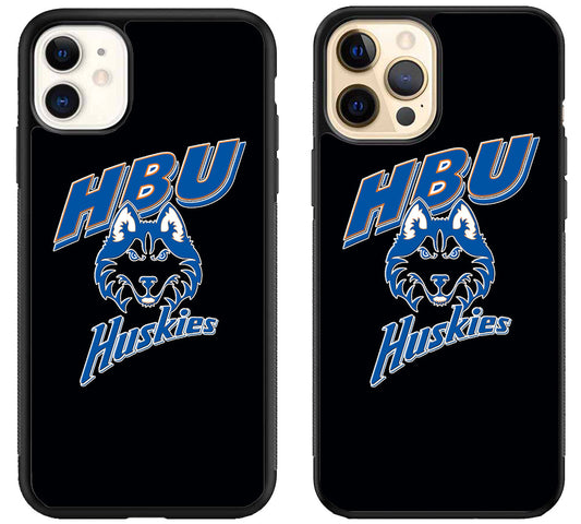 Houston Baptist Huskies Black iPhone 12 | 12 Mini | 12 Pro | 12 Pro Max Case