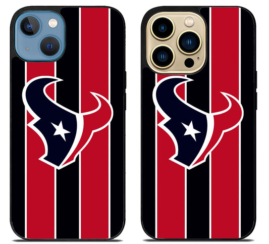 Houston Texans Striped iPhone 14 | 14 Plus | 14 Pro | 14 Pro Max Case