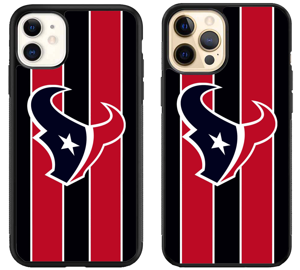 Houston Texans Striped iPhone 12 | 12 Mini | 12 Pro | 12 Pro Max Case