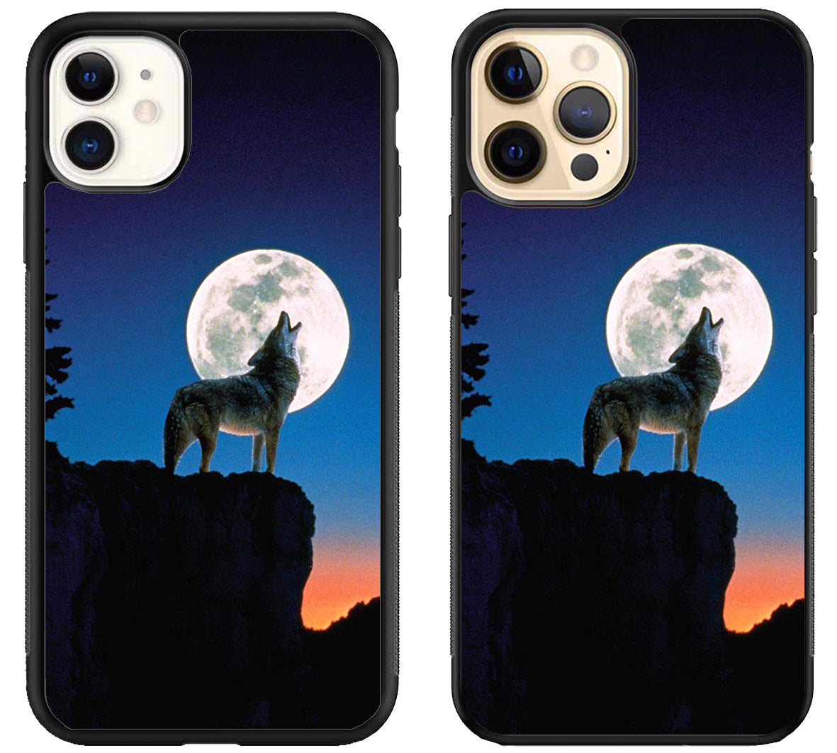 Howling Wolf Moon Sky iPhone 12 | 12 Mini | 12 Pro | 12 Pro Max Case