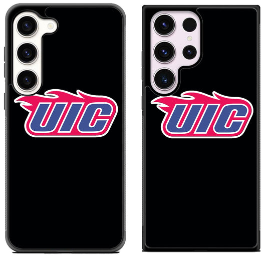 Illinois Chicago Flames Black Samsung Galaxy S23 | S23+ | S23 Ultra Case