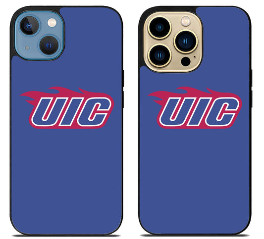 Illinois Chicago Flames Blue iPhone 14 | 14 Plus | 14 Pro | 14 Pro Max Case