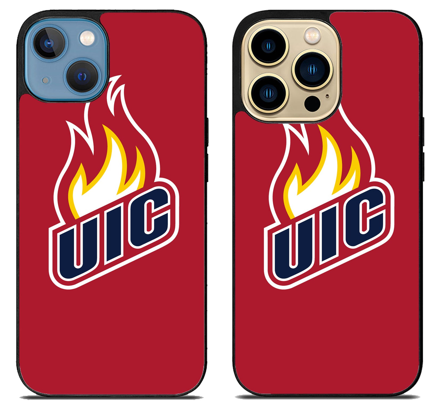 Illinois Chicago Flames Cover iPhone 14 | 14 Plus | 14 Pro | 14 Pro Max Case
