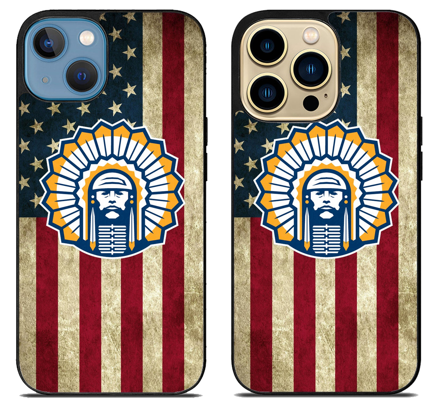 Illinois Fighting Chief Illini Flag iPhone 14 | 14 Plus | 14 Pro | 14 Pro Max Case