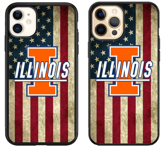 Illinois Fighting Illini Flag iPhone 12 | 12 Mini | 12 Pro | 12 Pro Max Case