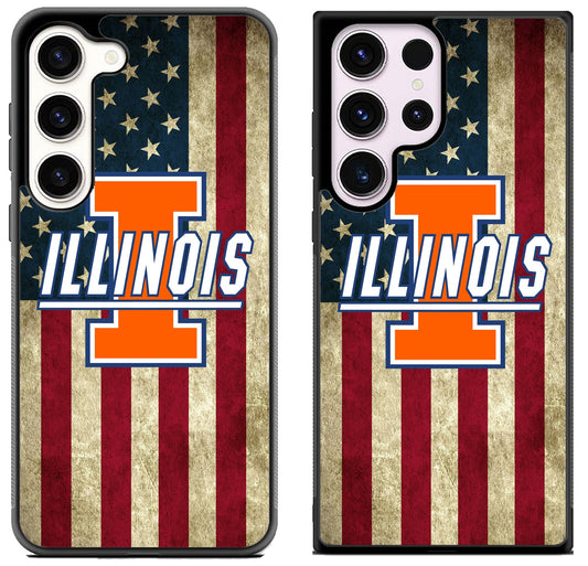 Illinois Fighting Illini Flag Samsung Galaxy S23 | S23+ | S23 Ultra Case