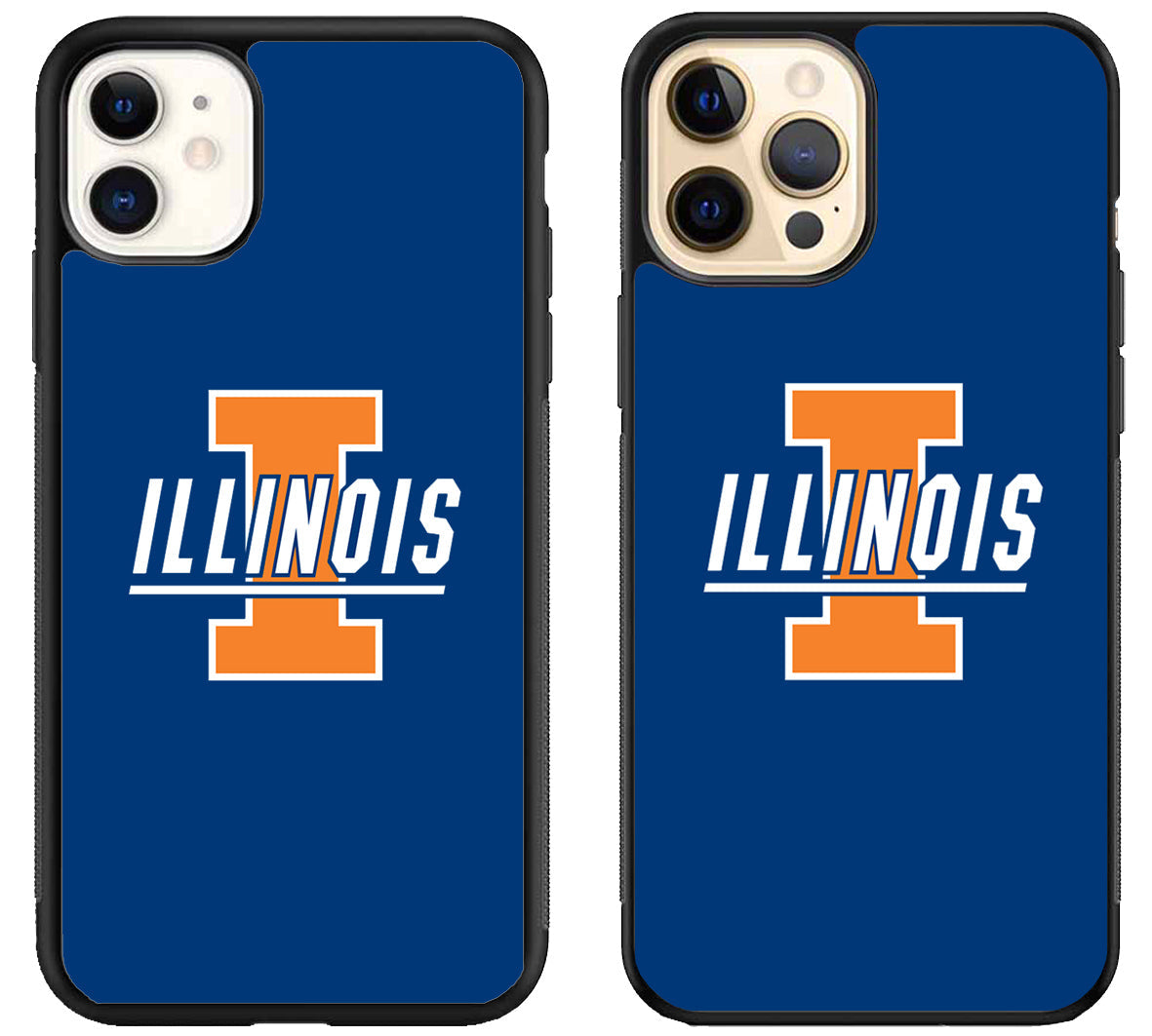 Illinois Fighting Illini Logo Blue iPhone 12 | 12 Mini | 12 Pro | 12 Pro Max Case