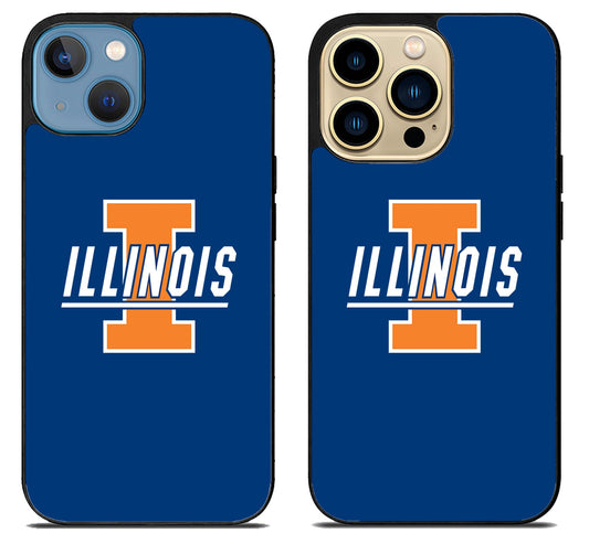 Illinois Fighting Illini Logo Blue iPhone 14 | 14 Plus | 14 Pro | 14 Pro Max Case