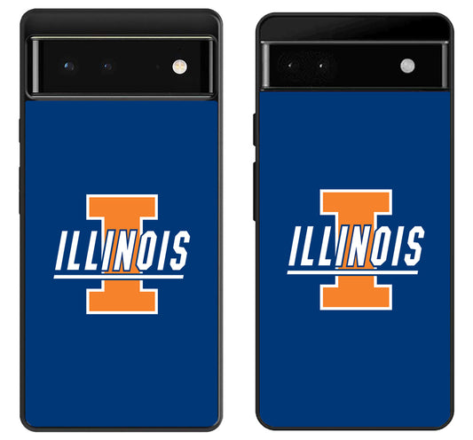 Illinois Fighting Illini Logo Blue Google Pixel 6 | 6A | 6 Pro Case