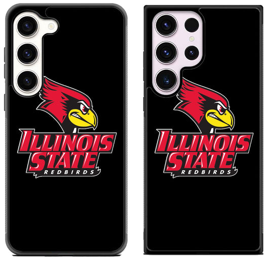 Illinois State Redbirds Logo Black Samsung Galaxy S23 | S23+ | S23 Ultra Case