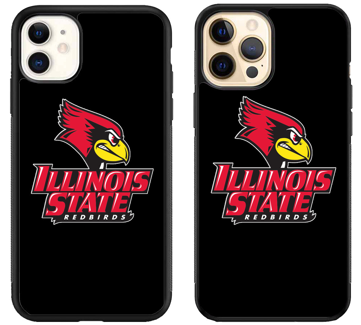 Illinois State Redbirds Logo Black iPhone 12 | 12 Mini | 12 Pro | 12 Pro Max Case