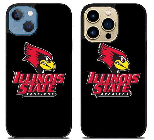 Illinois State Redbirds Logo Black iPhone 14 | 14 Plus | 14 Pro | 14 Pro Max Case