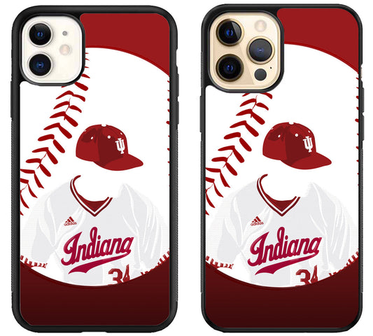 Indiana Hoosier Baseball iPhone 12 | 12 Mini | 12 Pro | 12 Pro Max Case