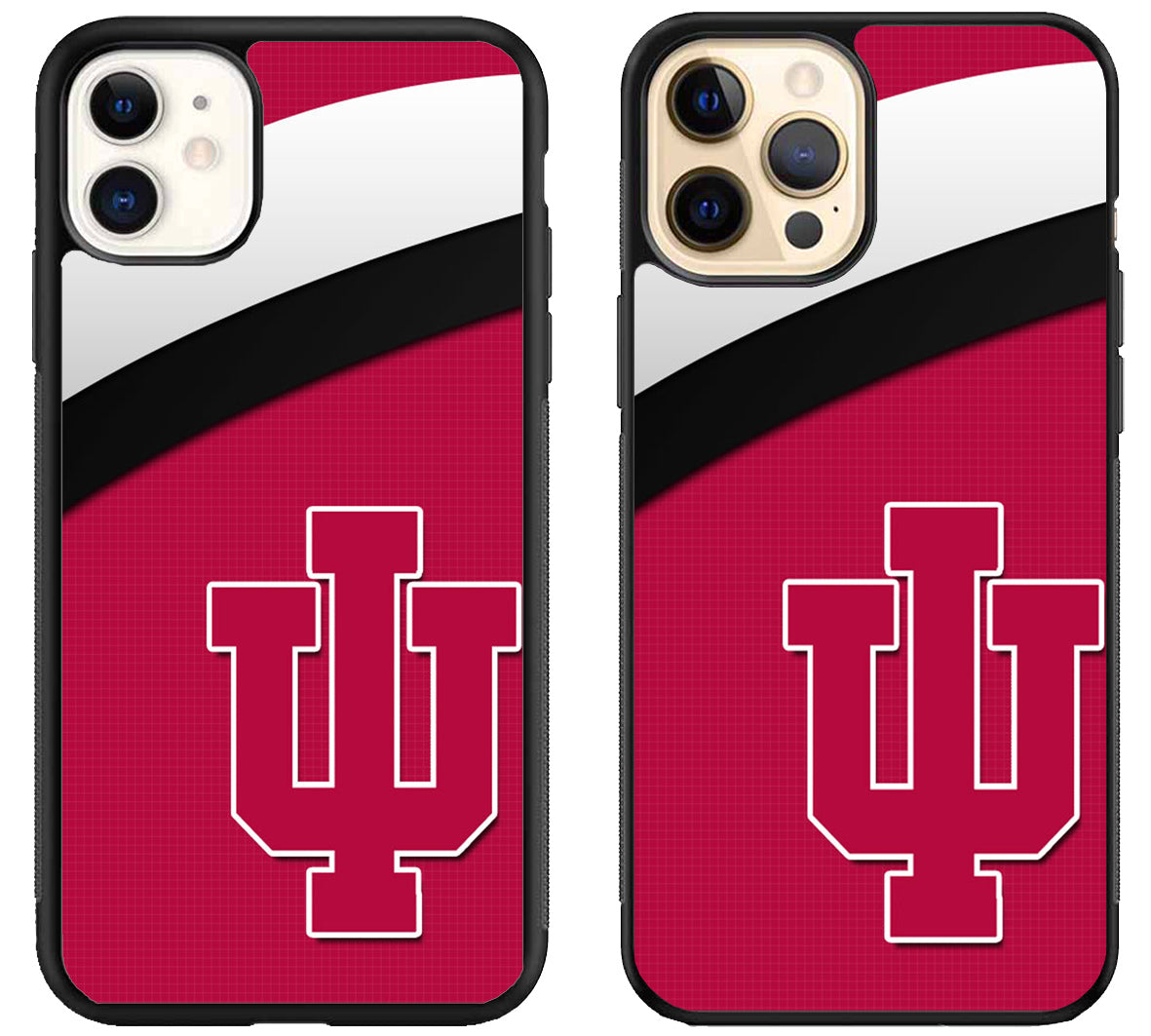 Indiana Hoosier Logo Stripe iPhone 12 | 12 Mini | 12 Pro | 12 Pro Max Case