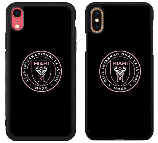 Inter Miami CF Logo Black iPhone X | Xs | Xr | Xs Max Case