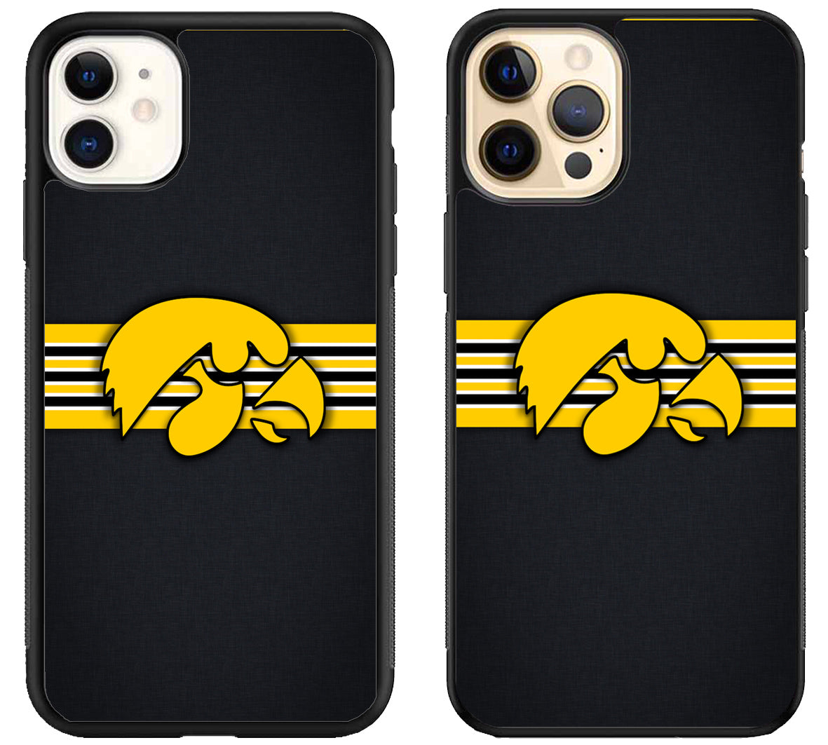 Iowa Hawkeyes Stripe iPhone 12 | 12 Mini | 12 Pro | 12 Pro Max Case