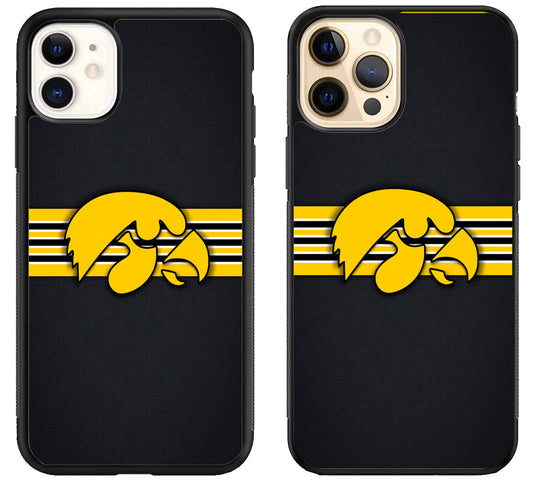 Iowa Hawkeyes Stripe iPhone 12 | 12 Mini | 12 Pro | 12 Pro Max Case