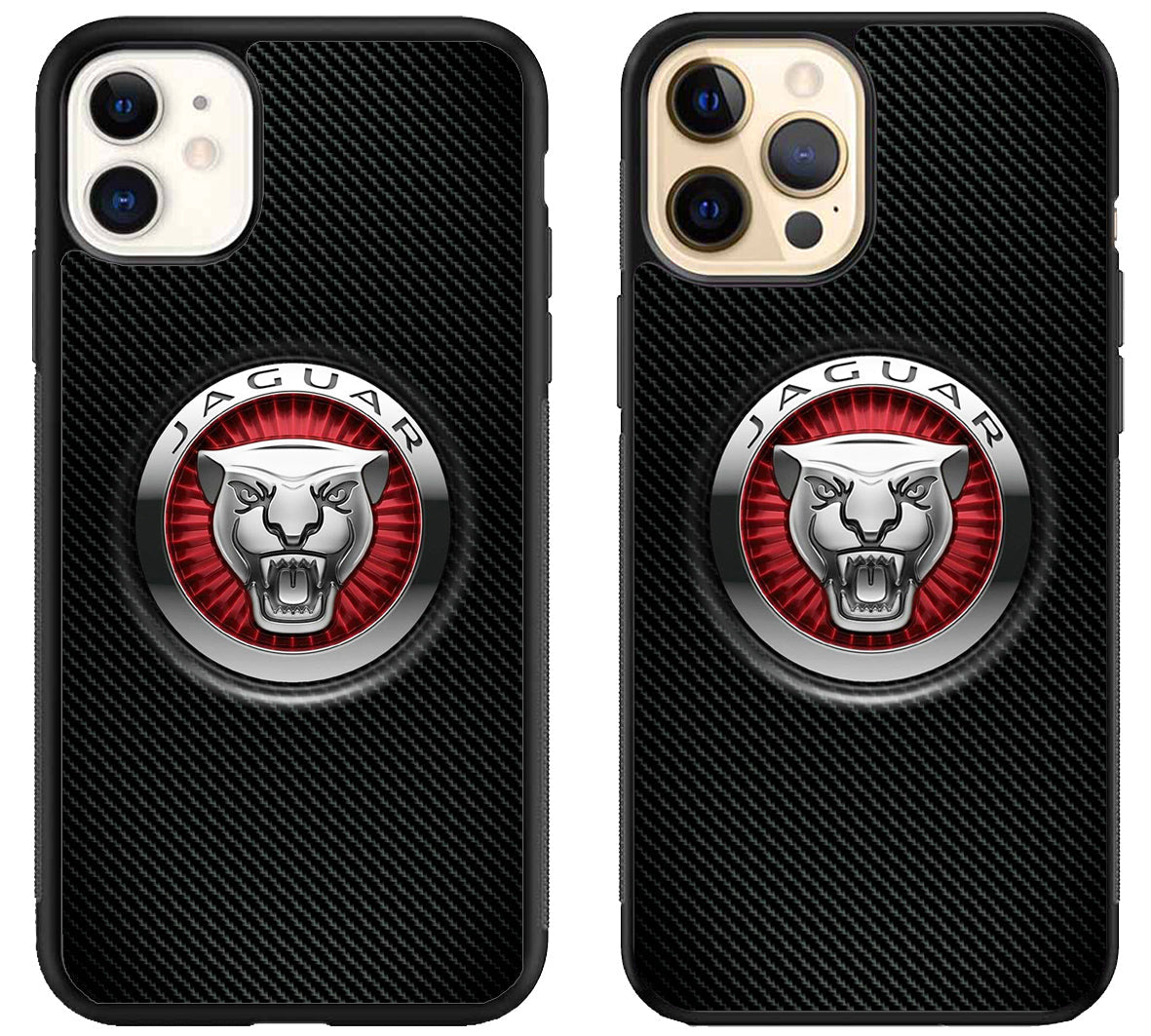 Jaguar Logo Carbon iPhone 12 | 12 Mini | 12 Pro | 12 Pro Max Case