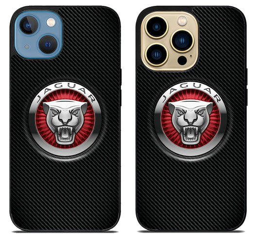 Jaguar Logo Carbon iPhone 14 | 14 Plus | 14 Pro | 14 Pro Max Case