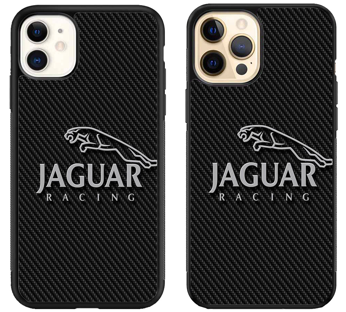 Jaguar Racing Logo Carbon iPhone 12 | 12 Mini | 12 Pro | 12 Pro Max Case