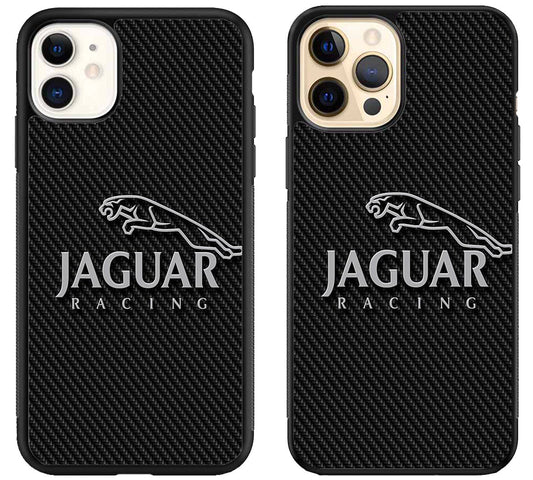 Jaguar Racing Logo Carbon iPhone 12 | 12 Mini | 12 Pro | 12 Pro Max Case