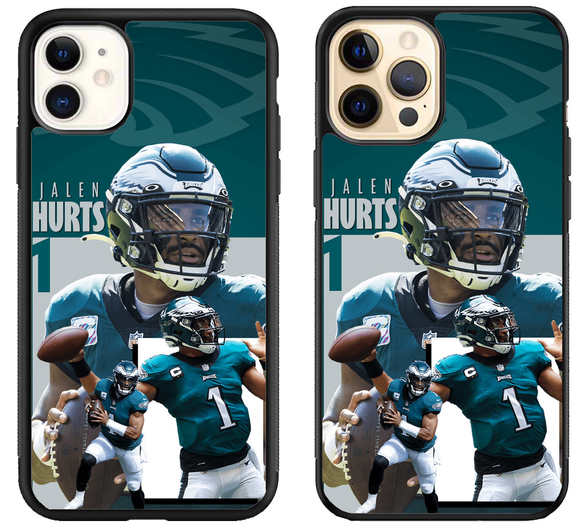 Jalen Hurts Philadelphia Eagles Collage iPhone 12 | 12 Mini | 12 Pro | 12 Pro Max Case