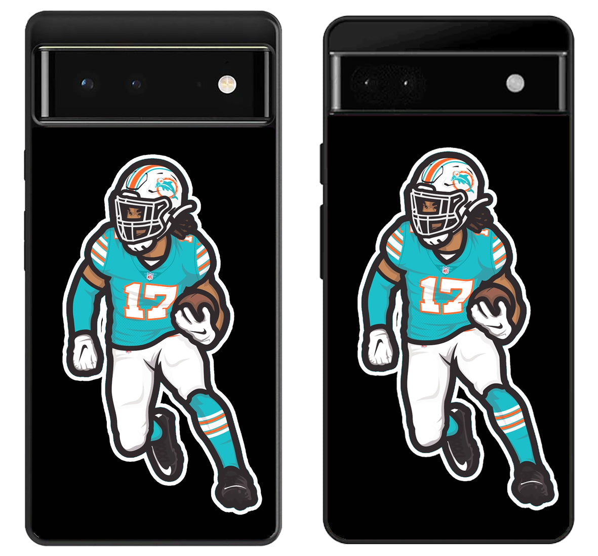 Jaylen Waddle Miami Dolphins Black Google Pixel 6 | 6A | 6 Pro Case