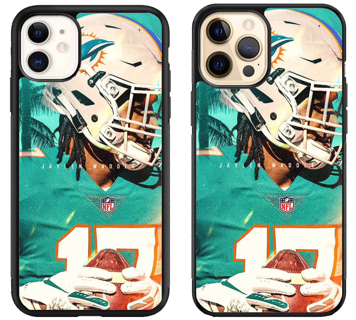 Jaylen Waddle Miami Dolphins iPhone 12 | 12 Mini | 12 Pro | 12 Pro Max Case