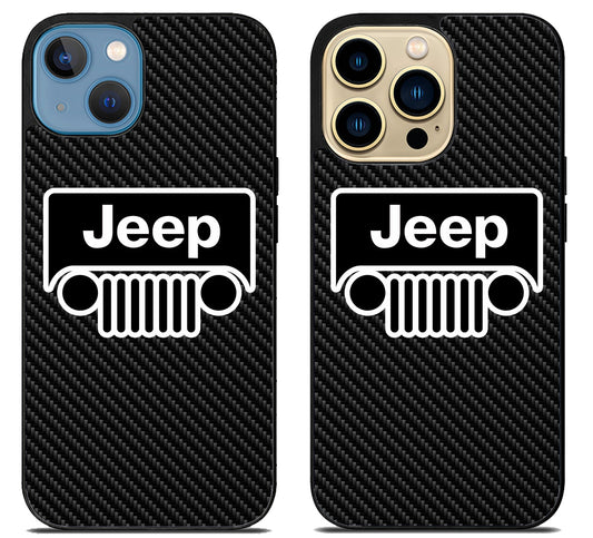 Jeep Black Carbon iPhone 14 | 14 Plus | 14 Pro | 14 Pro Max Case