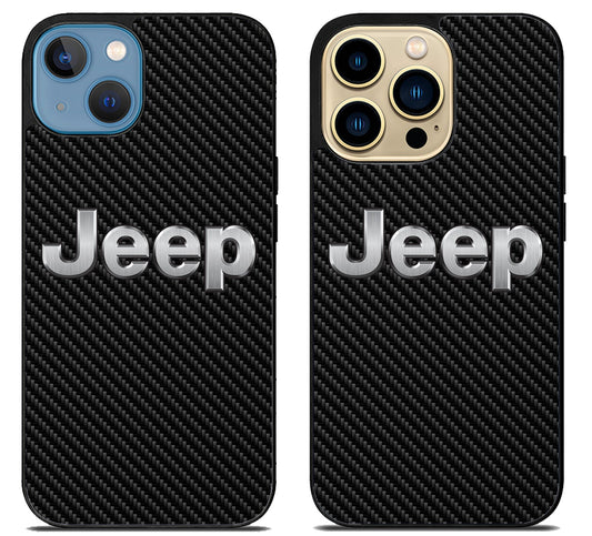 Jeep Logo Carbon iPhone 14 | 14 Plus | 14 Pro | 14 Pro Max Case