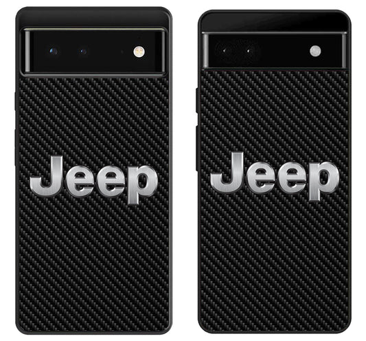 Jeep Logo Carbon Google Pixel 6 | 6A | 6 Pro Case