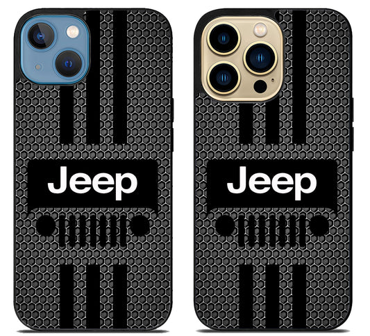Jeep Wrangler Black Striped iPhone 14 | 14 Plus | 14 Pro | 14 Pro Max Case