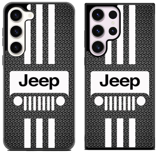 Jeep Wrangler Black White Striped Samsung Galaxy S23 | S23+ | S23 Ultra Case