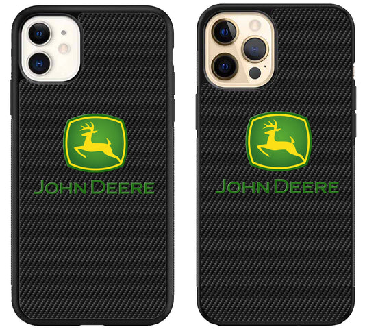 John Deere Black Carbon iPhone 12 | 12 Mini | 12 Pro | 12 Pro Max Case