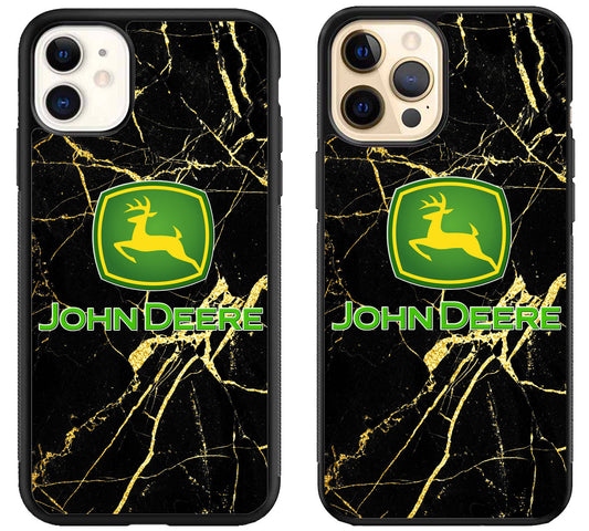 John Deere Black Marble iPhone 12 | 12 Mini | 12 Pro | 12 Pro Max Case