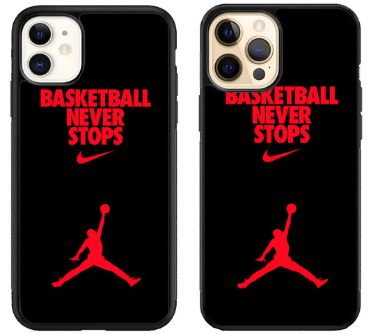 Jordan Basketball Never Stops iPhone 12 | 12 Mini | 12 Pro | 12 Pro Max Case