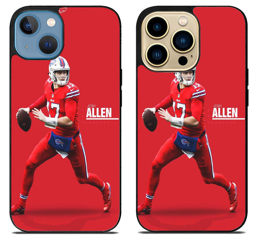 Josh Allen Buffalo Bills Red iPhone 14 | 14 Plus | 14 Pro | 14 Pro Max Case