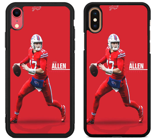 Josh Allen Buffalo Bills Red iPhone X | Xs | Xr | Xs Max Case