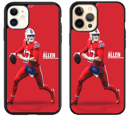 Josh Allen Buffalo Bills Red iPhone 12 | 12 Mini | 12 Pro | 12 Pro Max Case