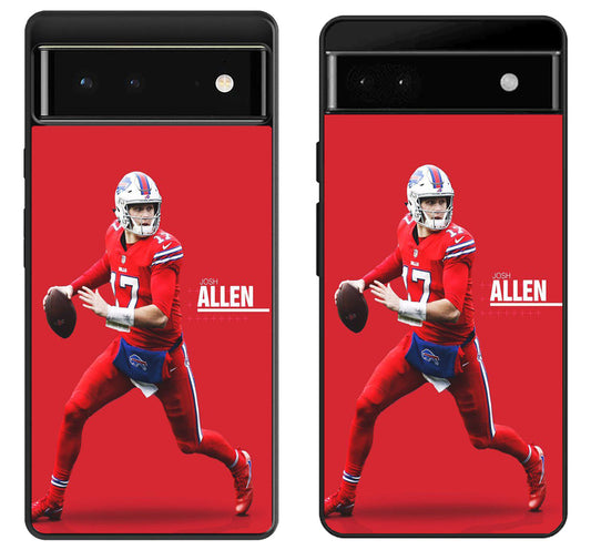 Josh Allen Buffalo Bills Red Google Pixel 6 | 6A | 6 Pro Case