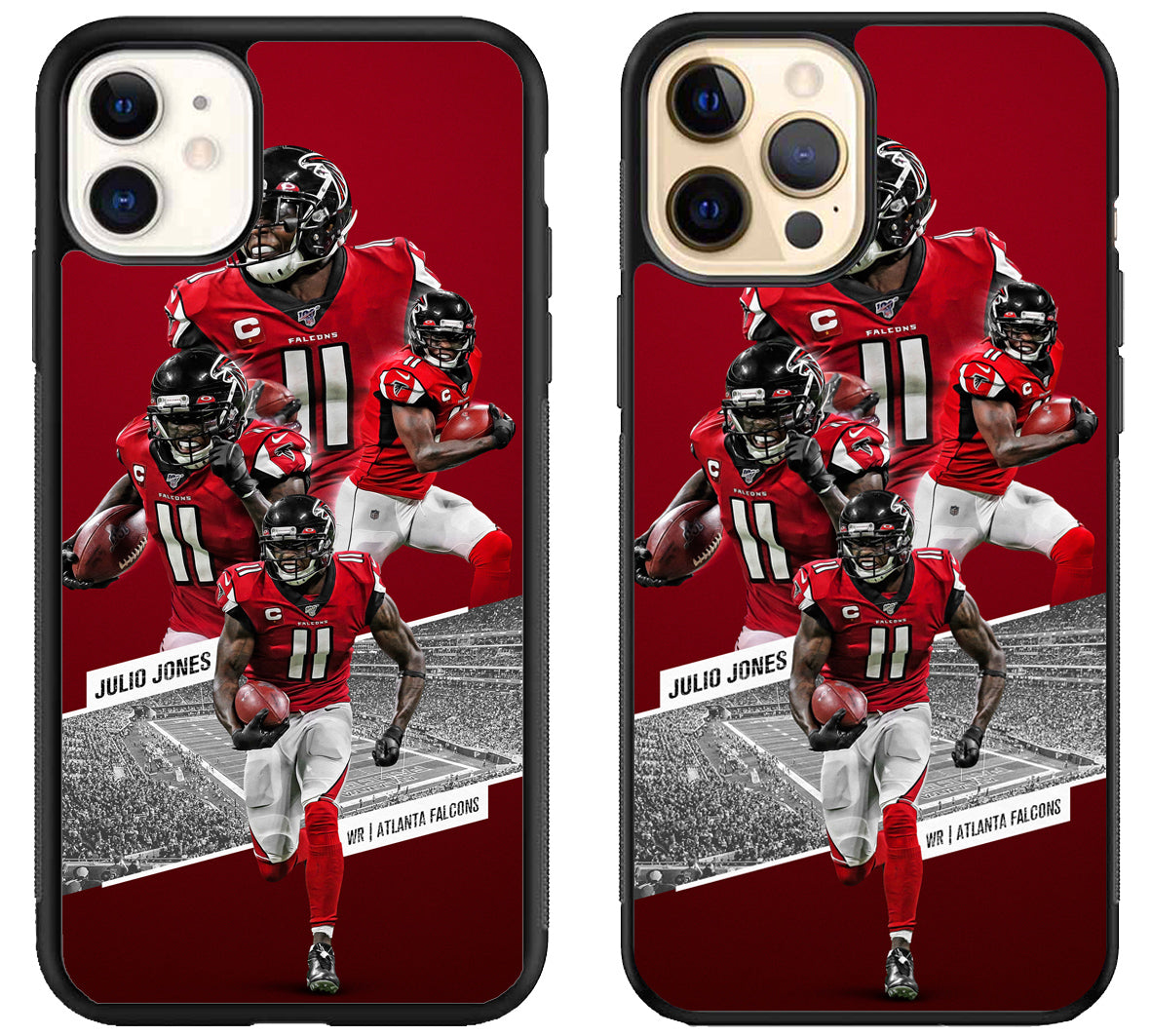 Julio Jones Collage Atlanta Falcons iPhone 12 | 12 Mini | 12 Pro | 12 Pro Max Case