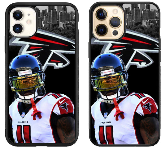 Julio Jones Falcons Background iPhone 12 | 12 Mini | 12 Pro | 12 Pro Max Case