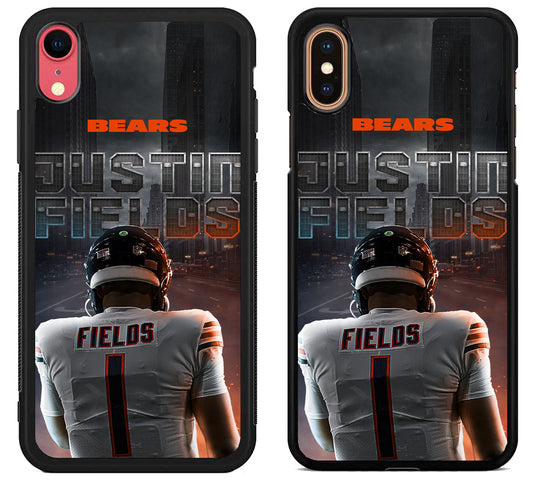 Justin Fields Chicago Bears Background iPhone X | Xs | Xr | Xs Max Case