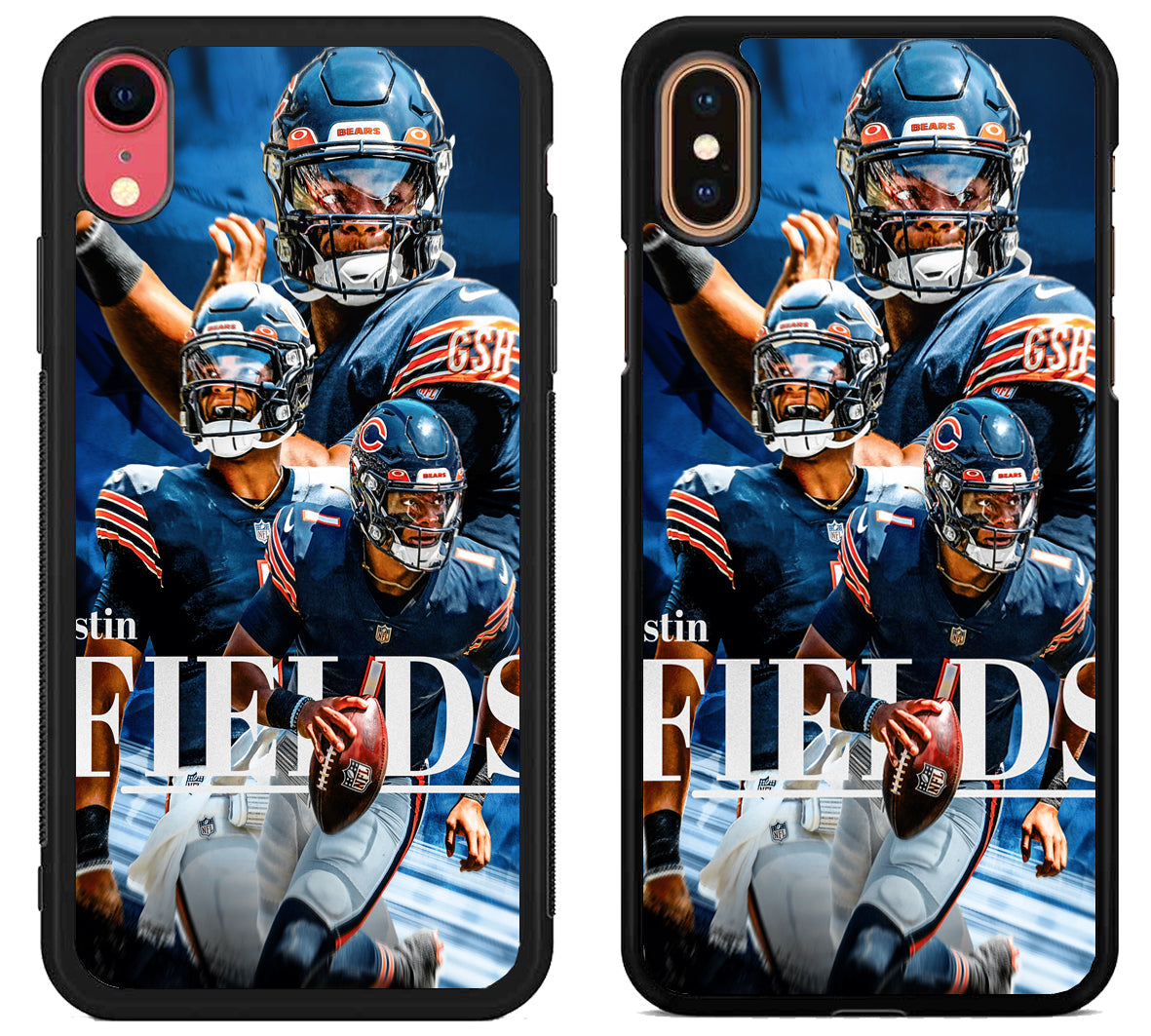 Justin Fields Chicago Bears Collage iPhone X | Xs | Xr | Xs Max Case