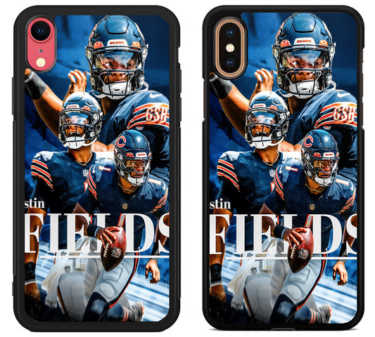 Justin Fields Chicago Bears Collage iPhone X | Xs | Xr | Xs Max Case