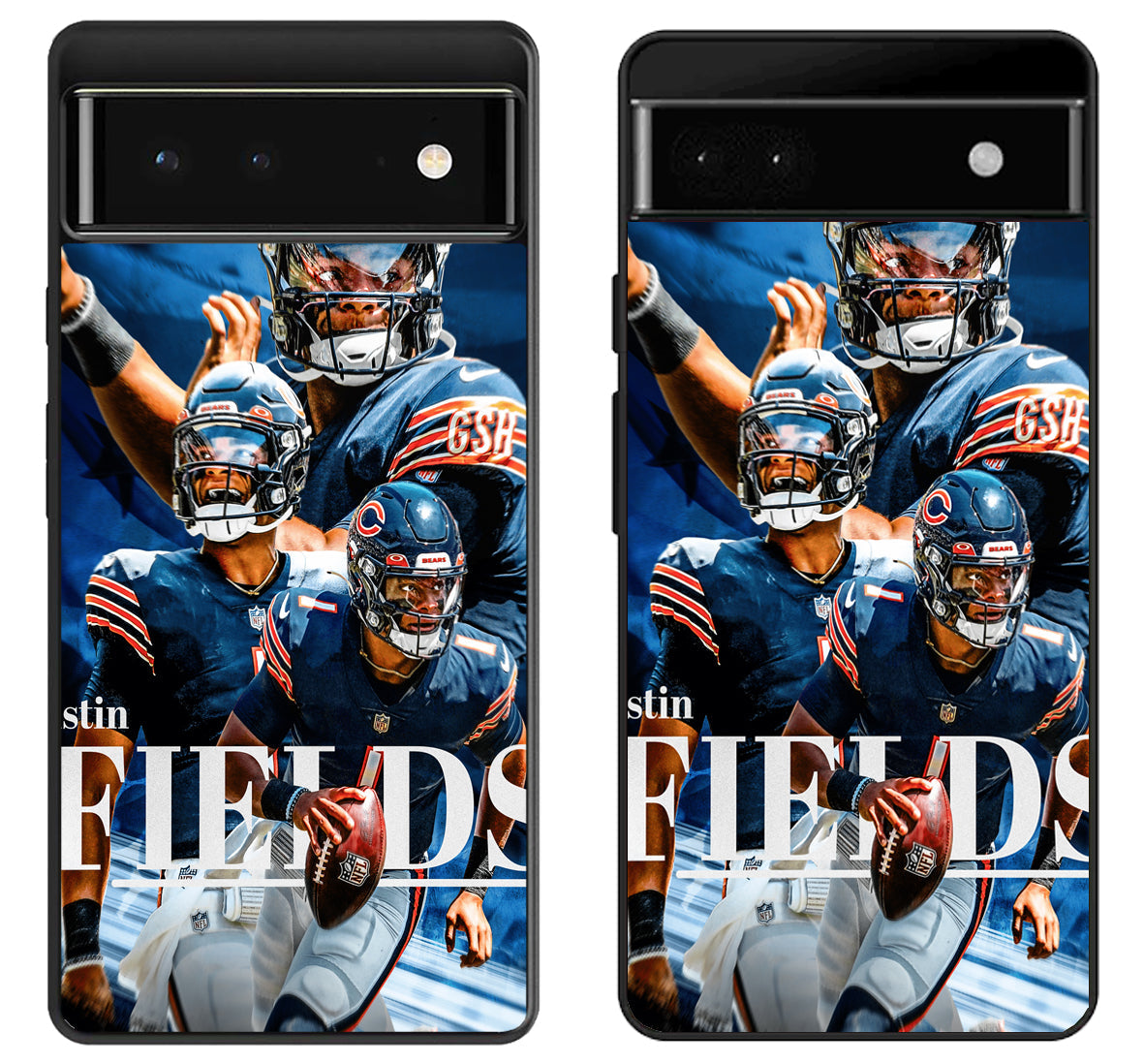 Justin Fields Chicago Bears Collage Google Pixel 6 | 6A | 6 Pro Case