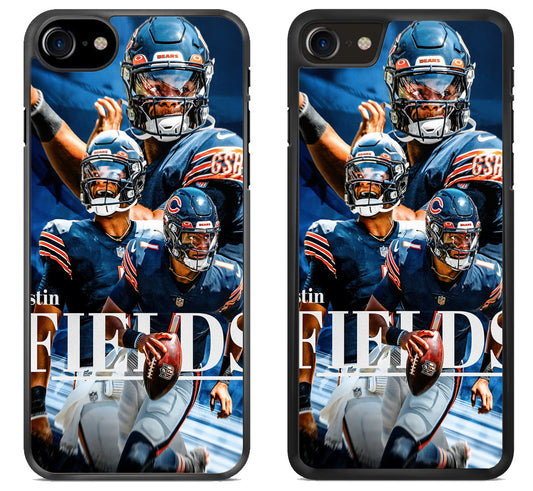 Justin Fields Chicago Bears Collage iPhone SE 2020 | iPhone SE 2022 Case