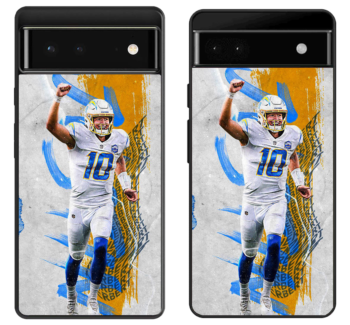 Justin Herbert Los Angeles Charger Celebrate Google Pixel 6 | 6A | 6 Pro Case