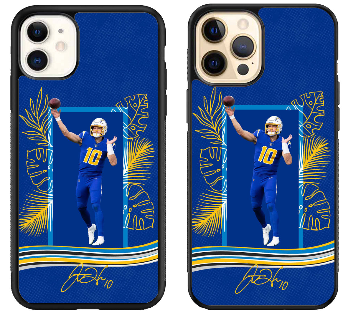 Justin Herbert Los Angeles Charger Signature iPhone 12 | 12 Mini | 12 Pro | 12 Pro Max Case